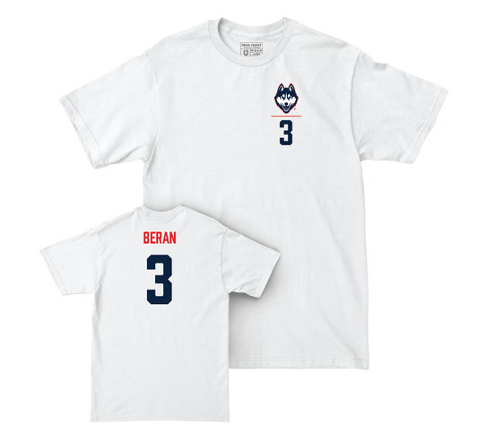 UConn Women's Lacrosse Logo White Comfort Colors Tee  - Abigail Beran