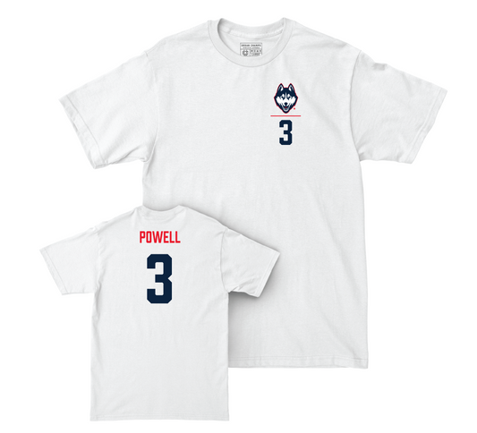 UConn Women's Volleyball Logo White Comfort Colors Tee - Cera Powell | #3 Small