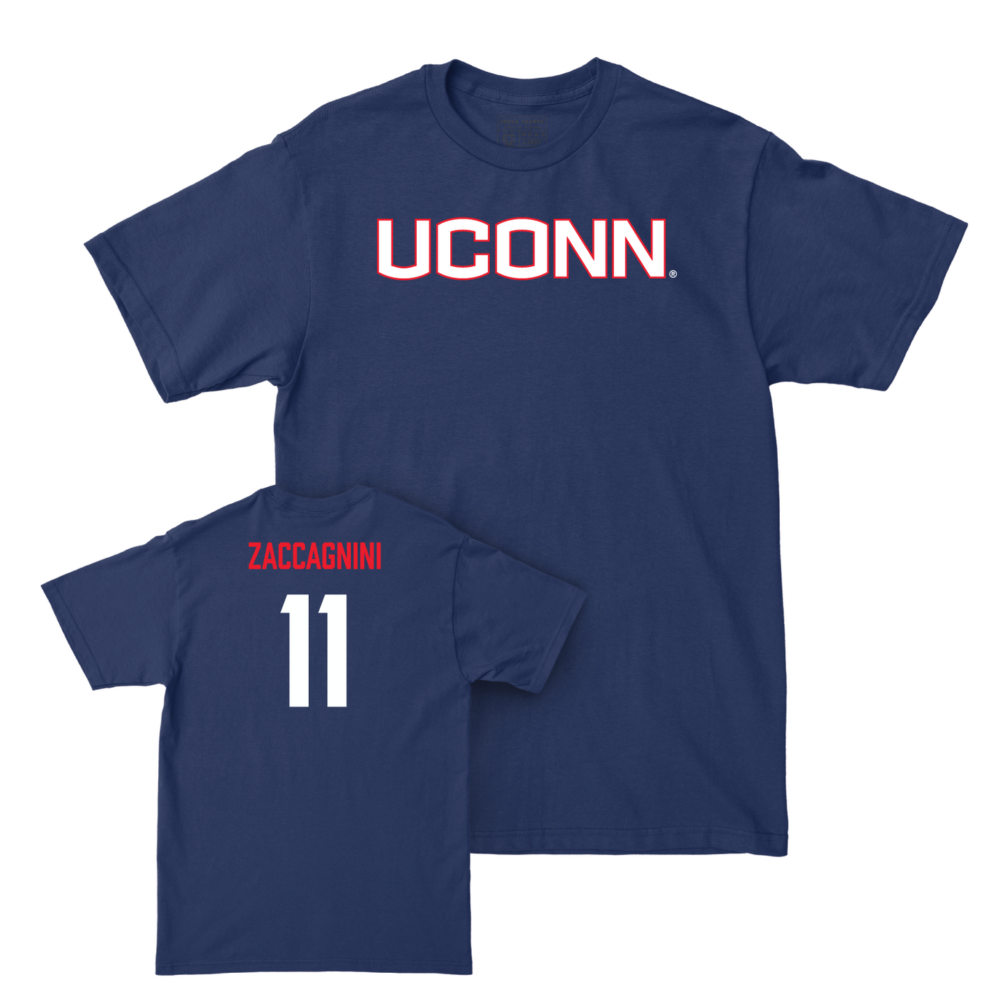 Navy Women's Soccer UConn Tee Small / Emma Zaccagnini | #11