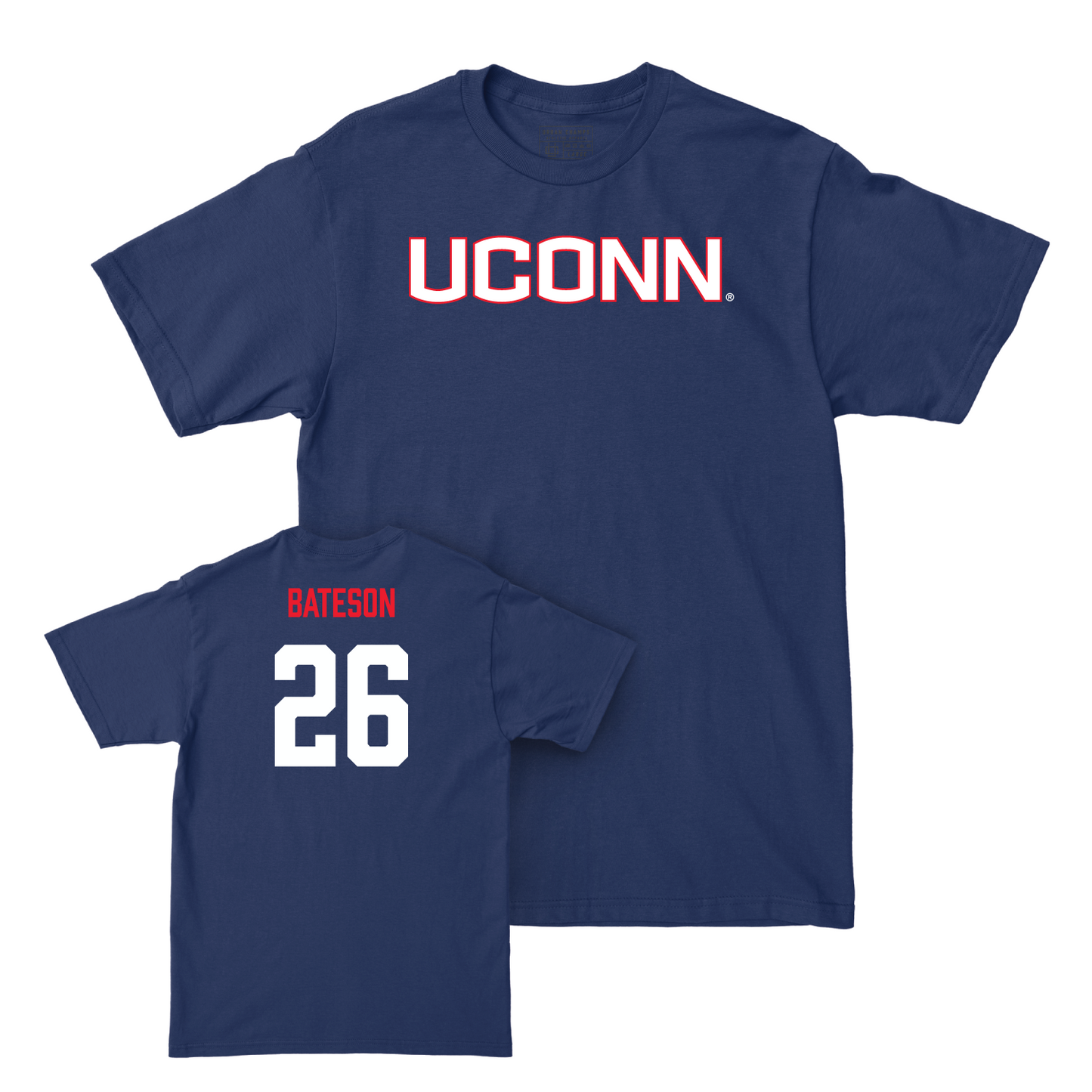 Navy Men's Soccer UConn Tee Small / Pierce Bateson | #26