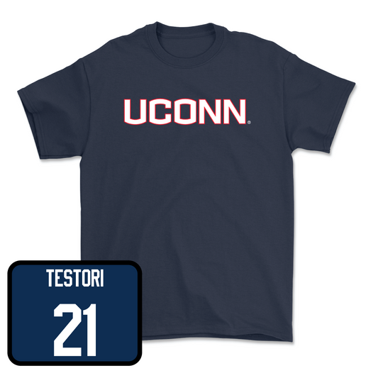 Navy Men's Soccer UConn Tee Youth Small / Scott Testori | #21