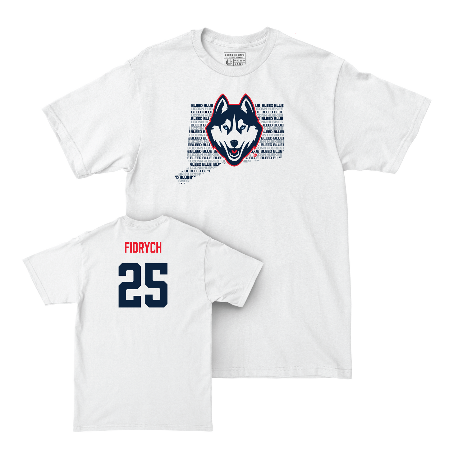 White Men's Soccer Bleed Blue Comfort Colors Tee Small / Tyler Fidrych | #25