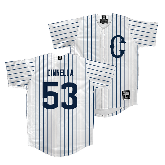 UConn Baseball White Jersey - Joe Cinnella | #53