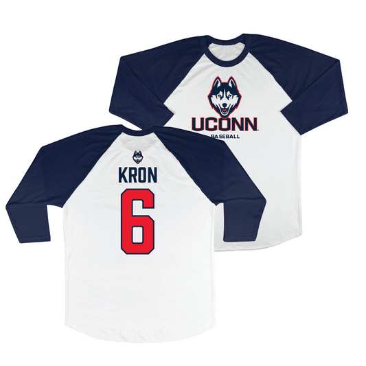 UConn Baseball 3/4 Sleeve Raglan Tee - Drew Kron | #6