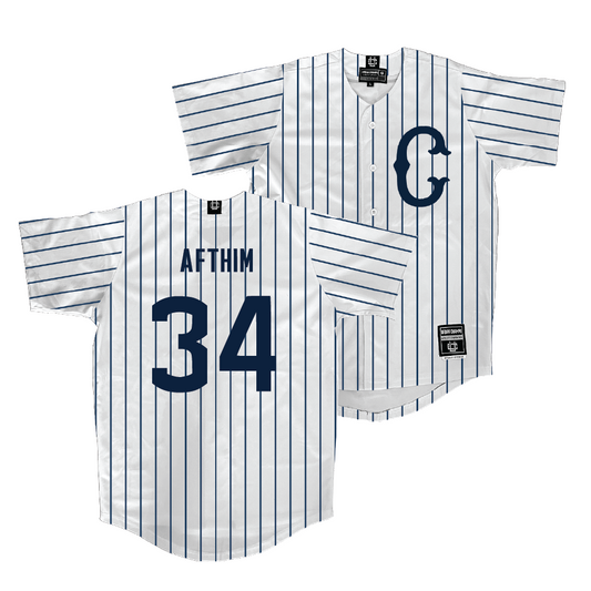 UConn Baseball White Jersey  - Brady Afthim