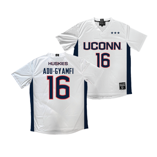 UConn Men's Soccer White Jersey  - Kwame Adu-Gyamfi