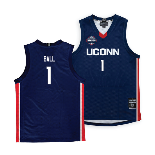 PRE-ORDER: UConn Men's Basketball National Champions Navy Jersey - Solo Ball | #1