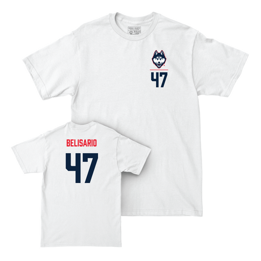 UConn Baseball Logo White Comfort Colors Tee  - Anthony Belisario
