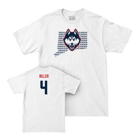 Baseball White Bleed Blue Comfort Colors Tee  - Sam Biller