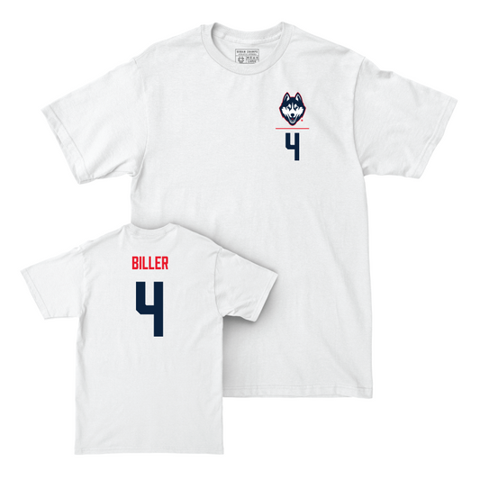 UConn Baseball Logo White Comfort Colors Tee  - Sam Biller