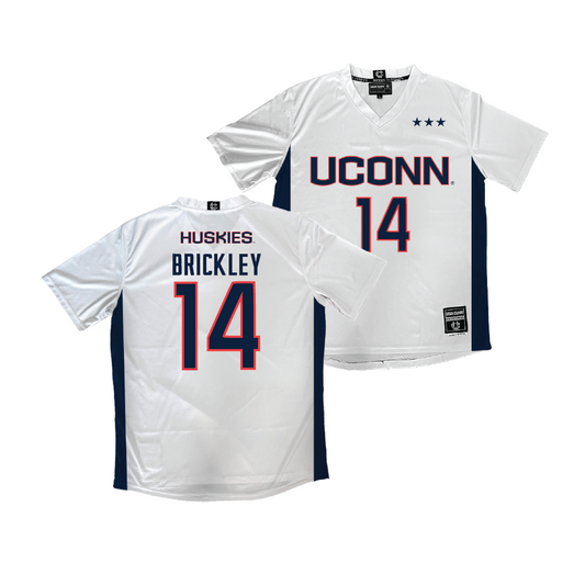 UConn Men's Soccer White Jersey   - Robert Brickley