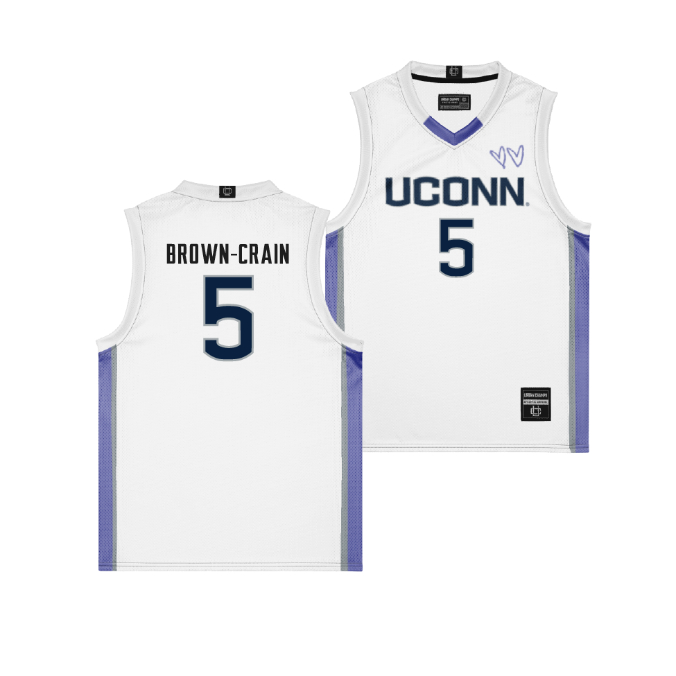 UConn White/Purple Basketball Jersey  - Sherise Brown-Crain
