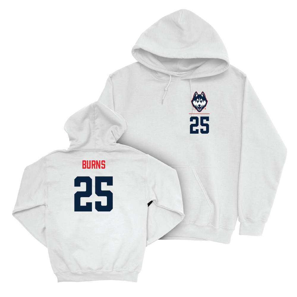 UConn Women's Soccer Logo White Hoodie  - Grace Burns