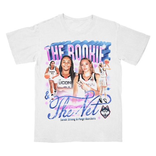 EXCLUSIVE RELEASE: Paige Bueckers & Sarah Strong the Rookie and the Vet Drop White Tee