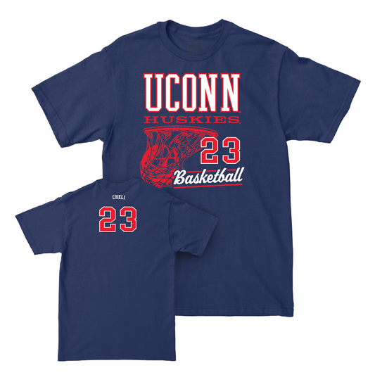 UConn Women's Basketball Hoops Navy Tee   - Morgan Cheli