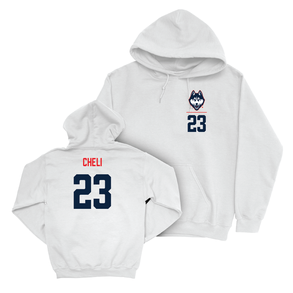 UConn Women's Basketball Logo White Hoodie   - Morgan Cheli