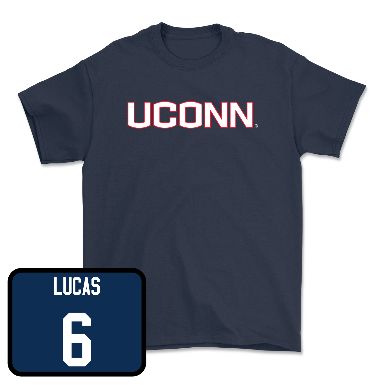Navy Men's Ice Hockey UConn Tee Youth Small / Andrew Lucas | #6