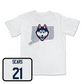 White Baseball Bleed Blue Comfort Colors Tee Youth Large / Andrew Sears | #21
