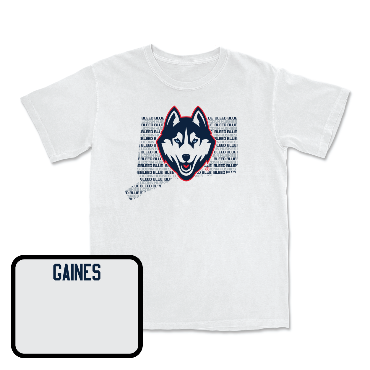 White Men's Track & Field Bleed Blue Comfort Colors Tee Small / Carl Gaines | #