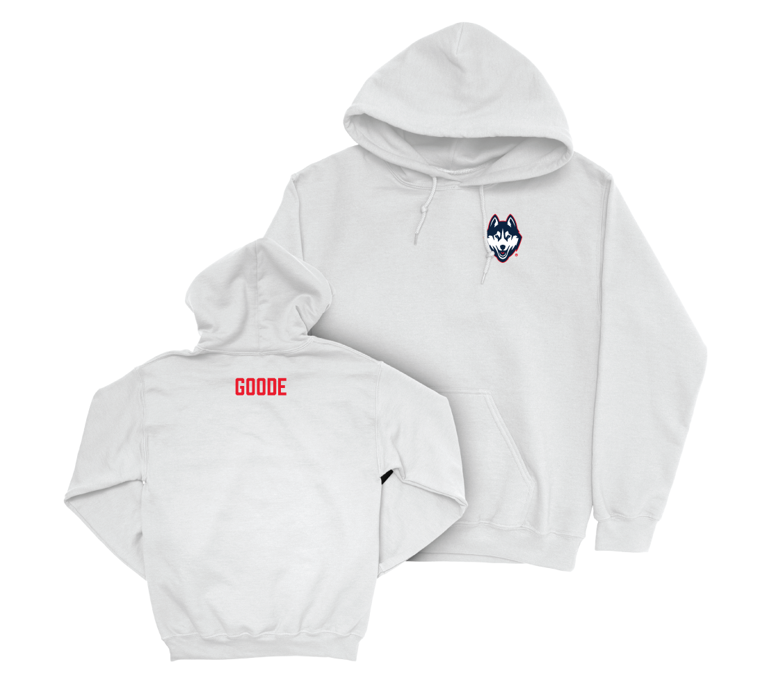 UConn Men's Golf Logo White Hoodie - Connor Goode Small