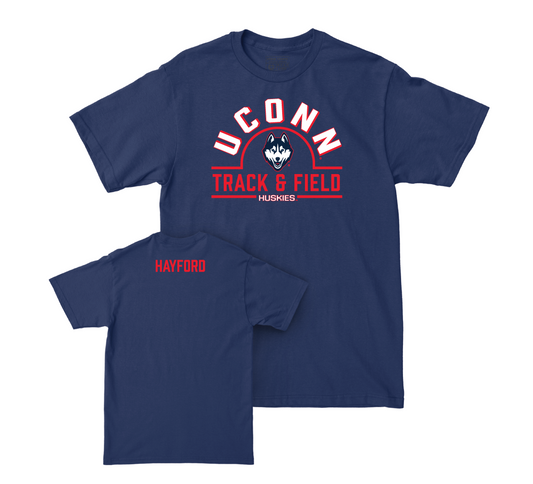 UConn Men's Track & Field Arch Navy Tee - Connor Hayford Small