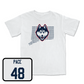 White Football Bleed Blue Comfort Colors Tee Medium / Connor Pace | #48