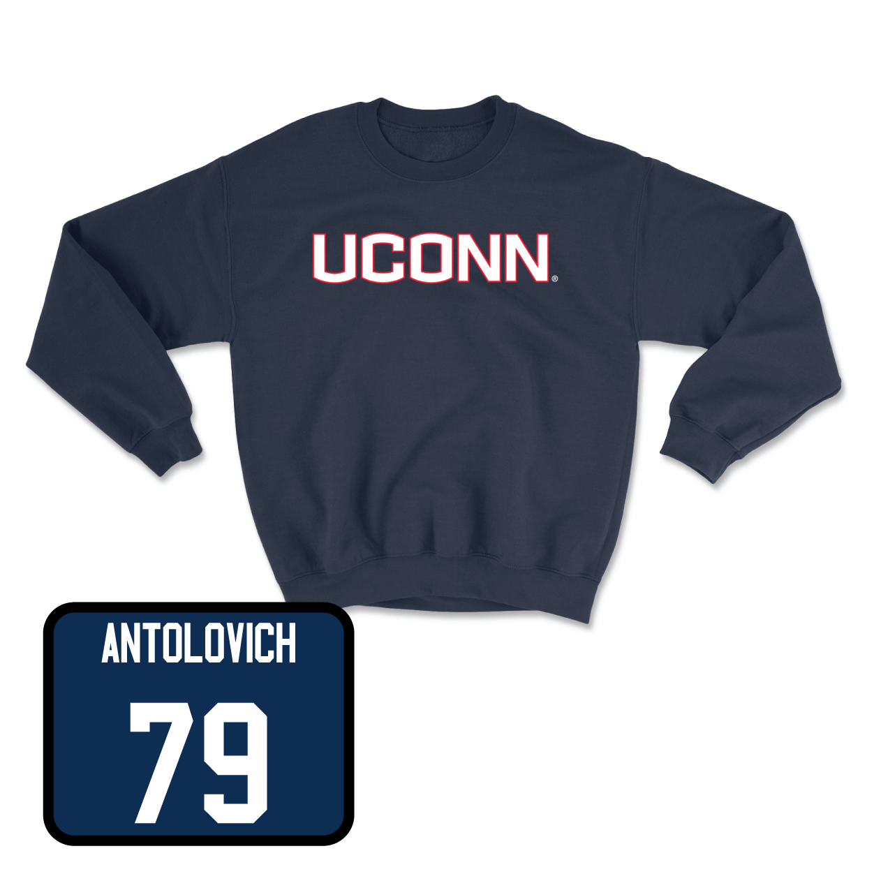 Navy Football UConn Crewneck Small / Daniel Antolovich | #79