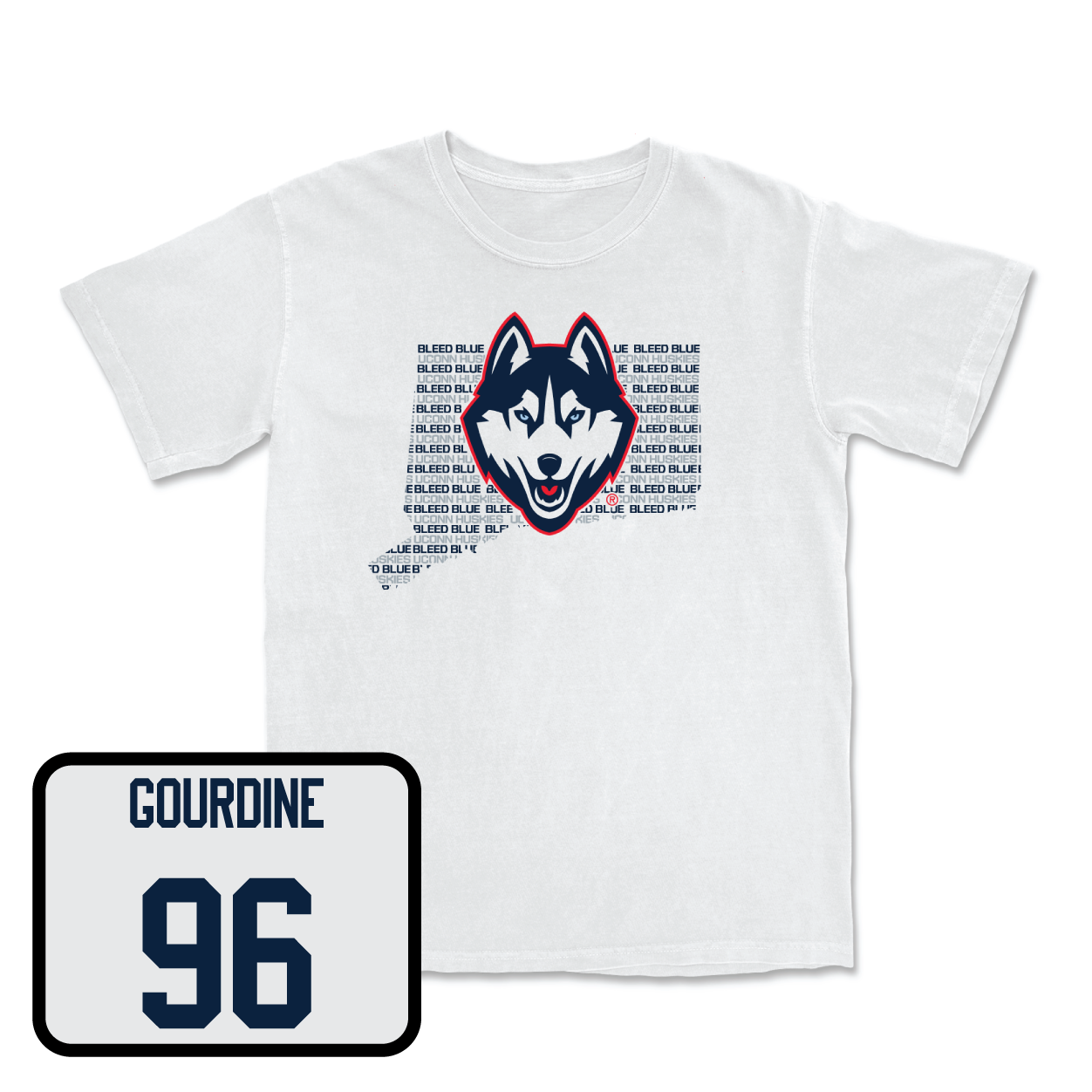 White Football Bleed Blue Comfort Colors Tee Youth Medium / Dal'mont Gourdine | #96