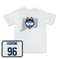 White Football Bleed Blue Comfort Colors Tee Youth Small / Dal'mont Gourdine | #96