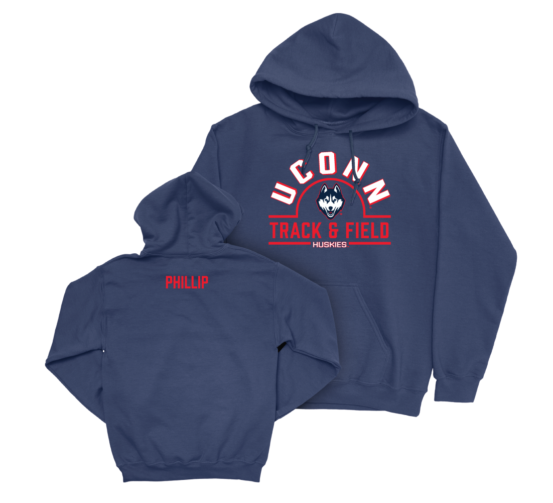 UConn Women's Track & Field Arch Navy Hoodie - Danielle Phillip Small