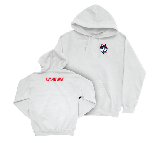 UConn Women's Track & Field Logo White Hoodie - Emily Lavarnway Small