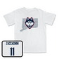 White Women's Soccer Bleed Blue Comfort Colors Tee Youth Small / Emma Zaccagnini | #11