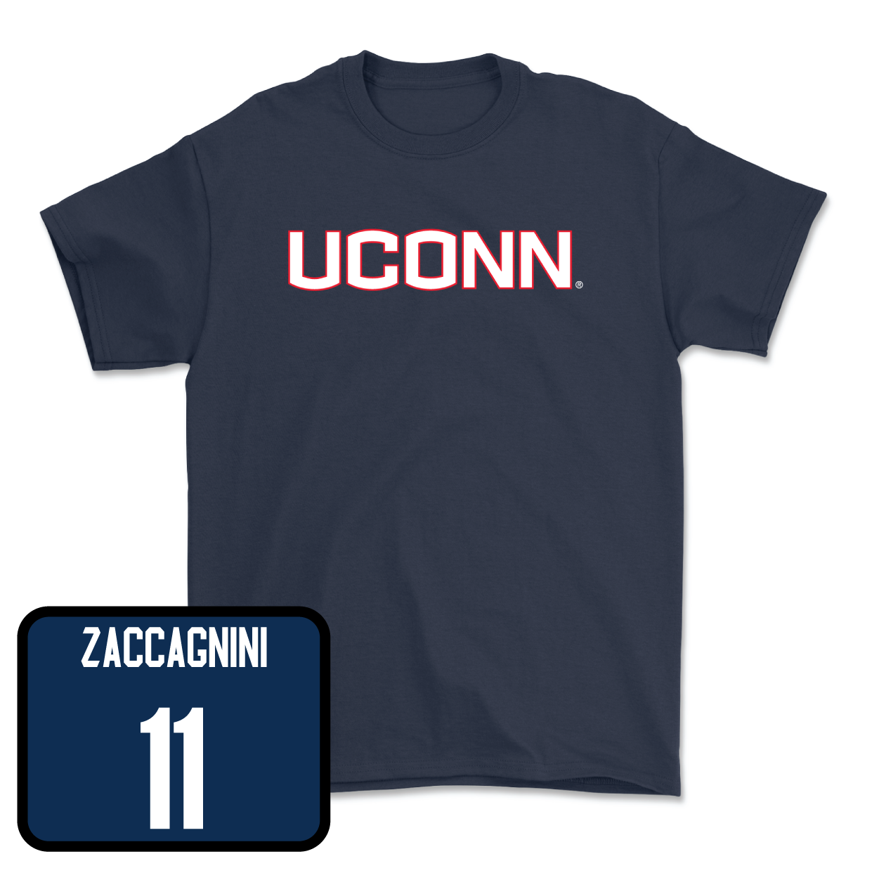 Navy Women's Soccer UConn Tee Small / Emma Zaccagnini | #11