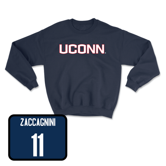 Navy Women's Soccer UConn Crewneck Youth Small / Emma Zaccagnini | #11