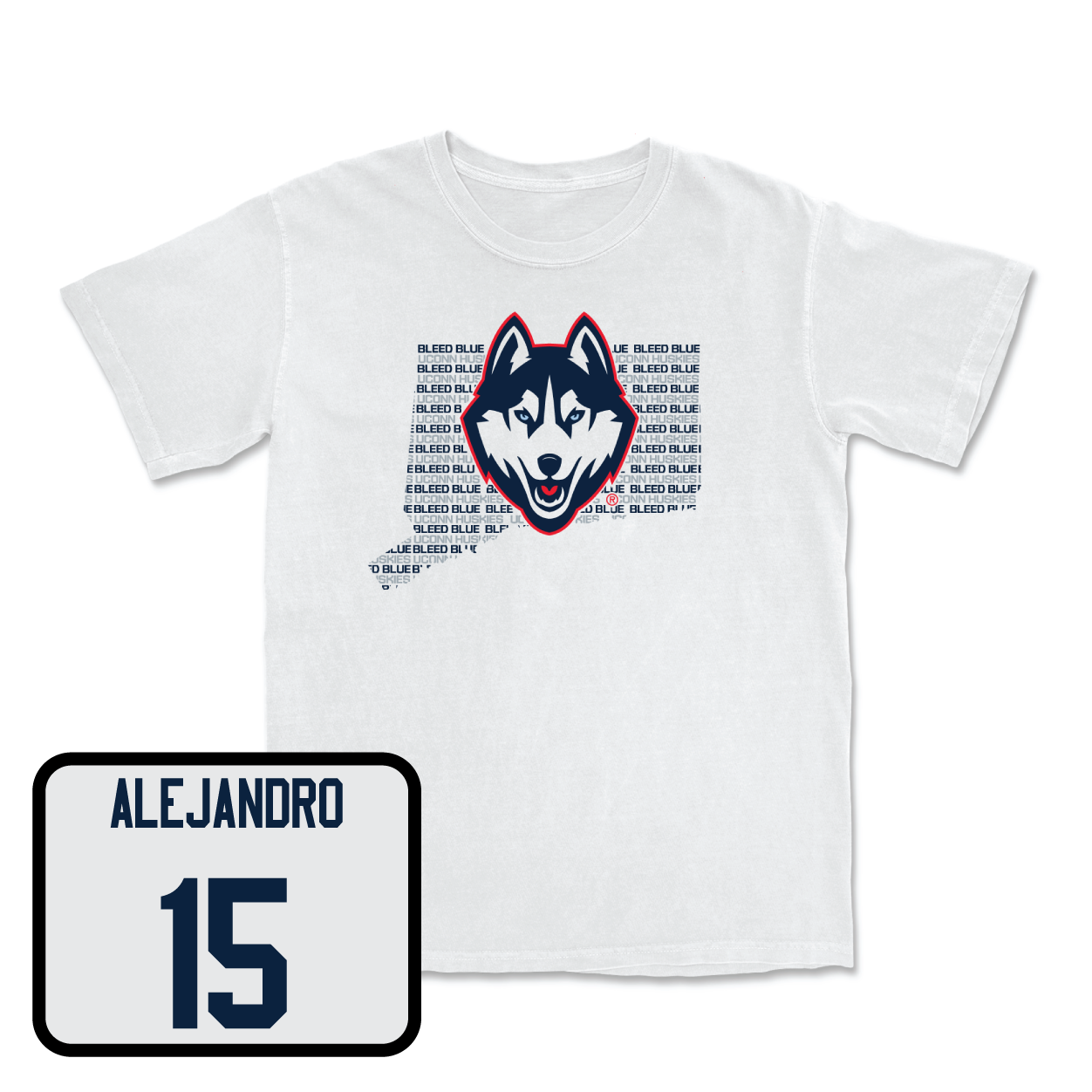 White Baseball Bleed Blue Comfort Colors Tee X-Large / Hector Alejandro | #15