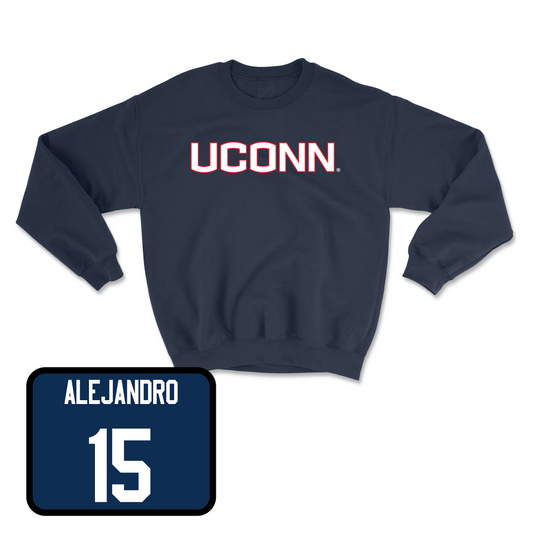 Navy Baseball UConn Crewneck Youth Small / Hector Alejandro | #15