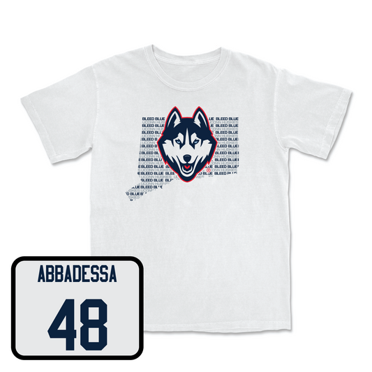 White Baseball Bleed Blue Comfort Colors Tee Youth Small / Jude Abbadessa | #48