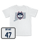 White Football Bleed Blue Comfort Colors Tee Large / Justin Bryant | #47