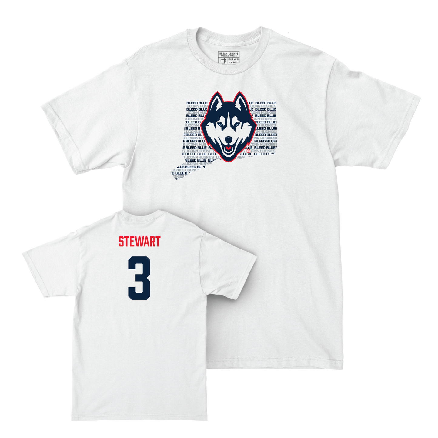 Men's Basketball White Bleed Blue Comfort Colors Tee - Jaylin Stewart Small