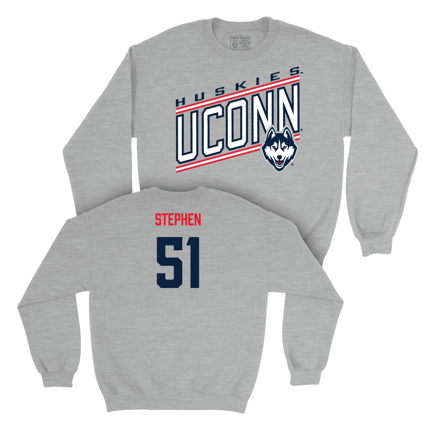 Sport Grey Women's Ice Hockey Vintage Crewneck - Julia Stephen Small