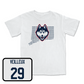 White Men's Ice Hockey Bleed Blue Comfort Colors Tee Small / Jake Veilleux | #29