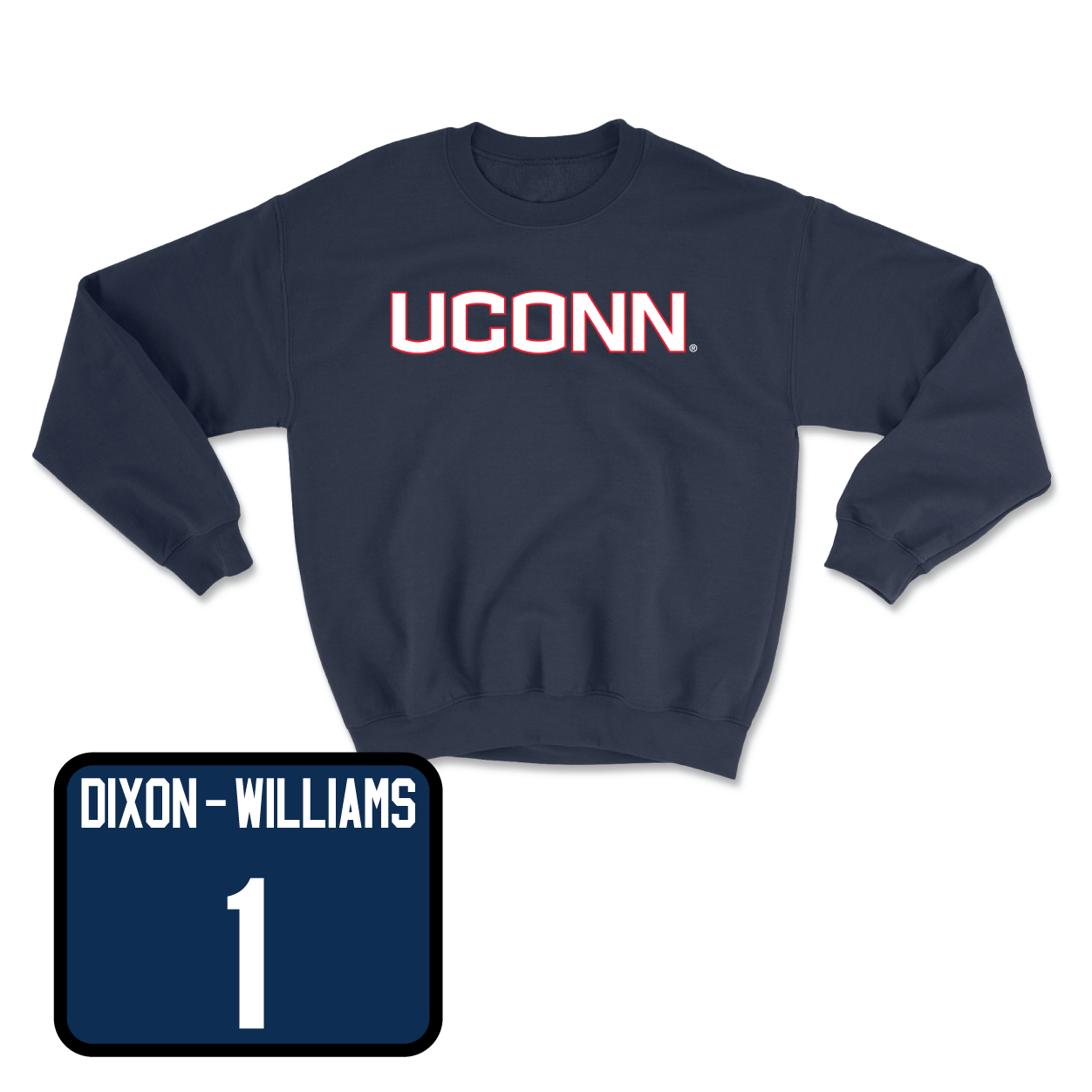 Navy Football UConn Crewneck X-Large / Malik Dixon-Williams | #1