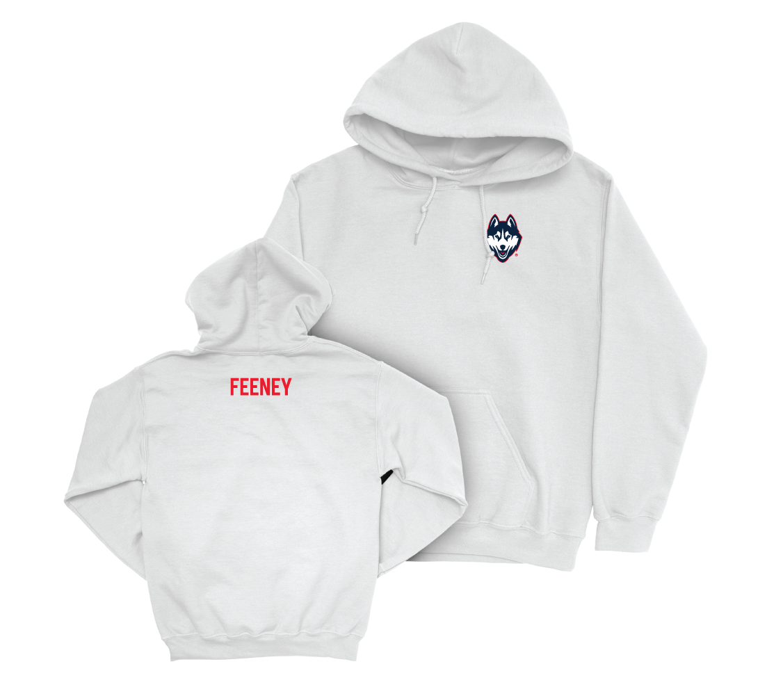 UConn Women's Track & Field Logo White Hoodie - Maegan Feeney Small