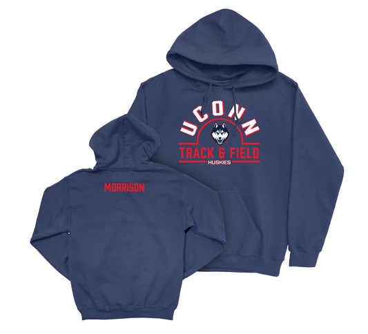 UConn Track & Field Arch Navy Hoodie - Marc Morrison Small