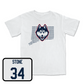White Men's Soccer Bleed Blue Comfort Colors Tee Small / Michael Stone | #34