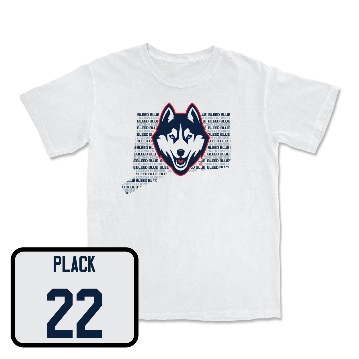 White Football Bleed Blue Comfort Colors Tee Youth Small / Noah Plack | #22