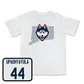 White Football Bleed Blue Comfort Colors Tee Small / Nathan Voorhis | #59