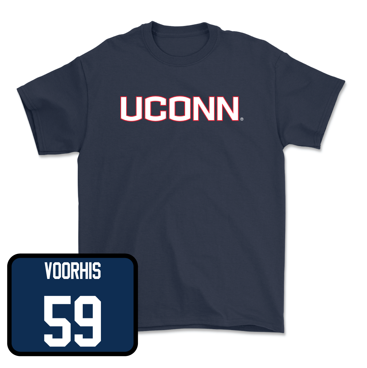 Navy Football UConn Tee Small / Nathan Voorhis | #59