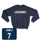 Navy Baseball UConn Crewneck Small / Ryan Daniels | #7
