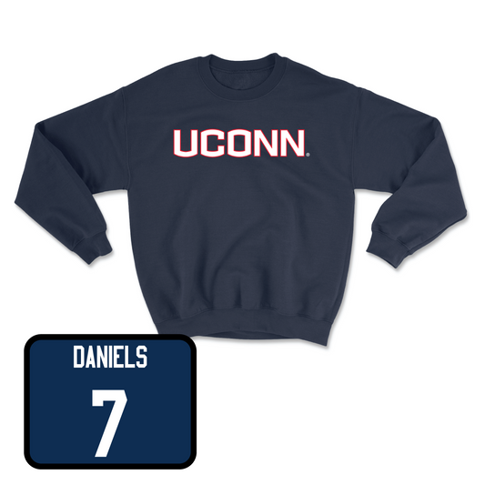 Navy Baseball UConn Crewneck Youth Small / Ryan Daniels | #7